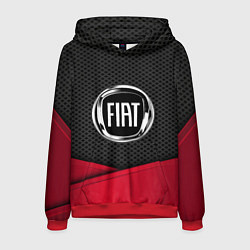 Толстовка-худи мужская Fiat: Grey Carbon, цвет: 3D-красный