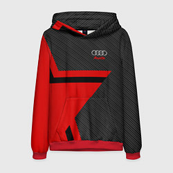 Толстовка-худи мужская Audi: Carbon Star, цвет: 3D-красный