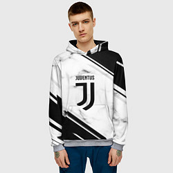 Толстовка-худи мужская Juventus, цвет: 3D-меланж — фото 2