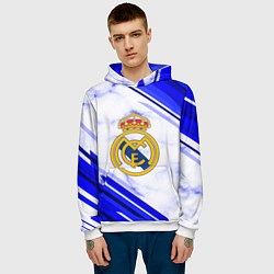Толстовка-худи мужская Real Madrid, цвет: 3D-белый — фото 2