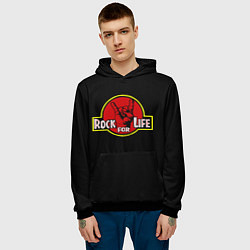 Толстовка-худи мужская Rock for Life, цвет: 3D-черный — фото 2