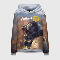 Толстовка-худи мужская Fallout 76, цвет: 3D-меланж