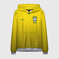 Толстовка-худи мужская Brazil Team: WC 2018, цвет: 3D-меланж