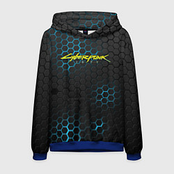 Толстовка-худи мужская Cyberpunk 2077: Blue Carbon, цвет: 3D-синий