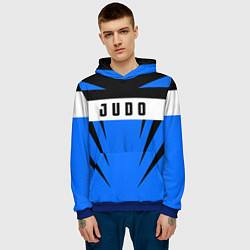 Толстовка-худи мужская Judo Fighter, цвет: 3D-синий — фото 2