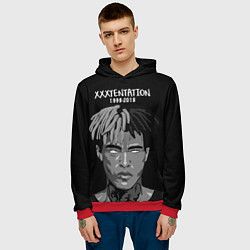 Толстовка-худи мужская XXXTentacion: 1998-2018, цвет: 3D-красный — фото 2