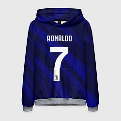 Толстовка-худи мужская Ronaldo 7: Blue Sport, цвет: 3D-меланж