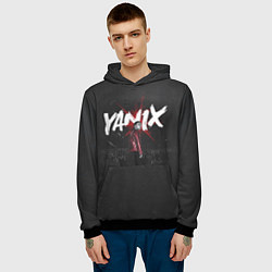 Толстовка-худи мужская YANIX: Black Side, цвет: 3D-черный — фото 2