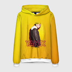 Толстовка-худи мужская Yanix: Yellow Mood, цвет: 3D-белый
