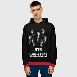 Толстовка-худи мужская BTS Group, цвет: 3D-красный — фото 2