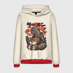 Толстовка-худи мужская Godzilla Eat, цвет: 3D-красный