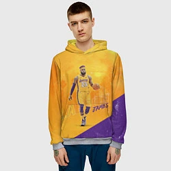 Толстовка-худи мужская LeBron James: NBA Star, цвет: 3D-меланж — фото 2