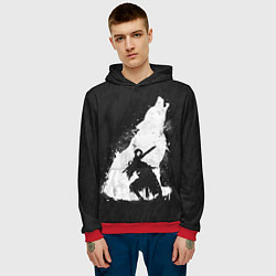 Толстовка-худи мужская Dark Souls: Howling Wolf, цвет: 3D-красный — фото 2