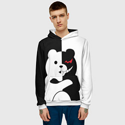 Толстовка-худи мужская Monokuma Drae, цвет: 3D-белый — фото 2