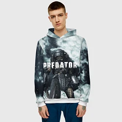 Толстовка-худи мужская Winter Predator, цвет: 3D-белый — фото 2