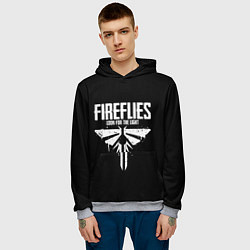 Толстовка-худи мужская Fireflies: White Logo, цвет: 3D-меланж — фото 2