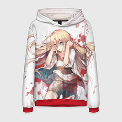 Толстовка-худи мужская Ангел кровопролития, цвет: 3D-красный