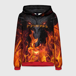 Толстовка-худи мужская TES: Flame Wolf, цвет: 3D-красный
