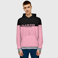 Толстовка-худи мужская Black Pink: In Your Area, цвет: 3D-меланж — фото 2
