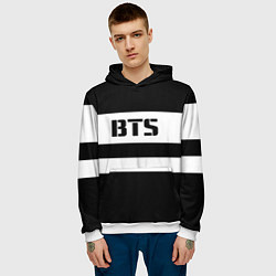 Толстовка-худи мужская BTS, цвет: 3D-белый — фото 2