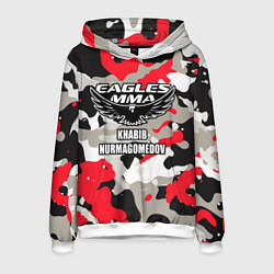 Толстовка-худи мужская Khabib Nurmagomedov: Red Camo, цвет: 3D-белый