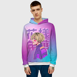 Толстовка-худи мужская Taehyung BTS, цвет: 3D-белый — фото 2