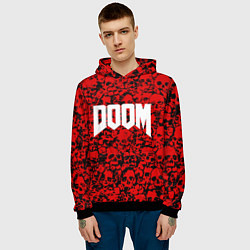 Толстовка-худи мужская DOOM: Blooded Skuls, цвет: 3D-черный — фото 2