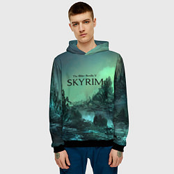 Толстовка-худи мужская SKYRIM, цвет: 3D-черный — фото 2