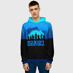 Толстовка-худи мужская RDR 2: Blue Style, цвет: 3D-синий — фото 2