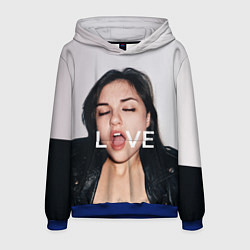 Толстовка-худи мужская Sasha Grey: LOVE, цвет: 3D-синий