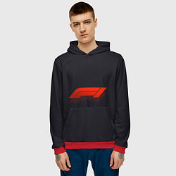 Толстовка-худи мужская Formula 1, цвет: 3D-красный — фото 2