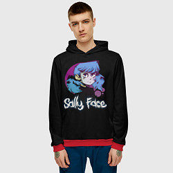 Толстовка-худи мужская Sally Face: Dead Smile, цвет: 3D-красный — фото 2