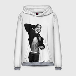 Толстовка-худи мужская ASAP Rocky: White Fashion, цвет: 3D-меланж