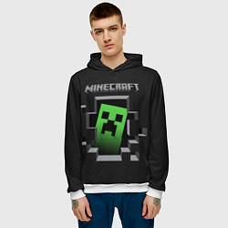 Толстовка-худи мужская Minecraft Creeper, цвет: 3D-белый — фото 2
