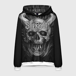 Толстовка-худи мужская Slipknot: Devil Skull, цвет: 3D-белый