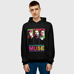 Толстовка-худи мужская Muse pop-art, цвет: 3D-черный — фото 2