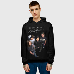 Толстовка-худи мужская Tokio Hotel pop-rock band, цвет: 3D-черный — фото 2
