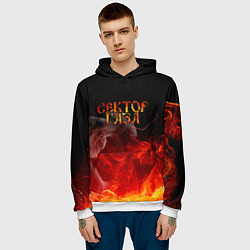 Толстовка-худи мужская Сектор Газа, цвет: 3D-белый — фото 2