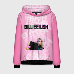 Толстовка-худи мужская Billie Eilish: Pink Mood, цвет: 3D-черный