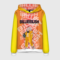 Толстовка-худи мужская Billie Eilish: Yellow Mood, цвет: 3D-белый