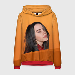 Толстовка-худи мужская BILLIE EILISH: Orange Mood, цвет: 3D-красный