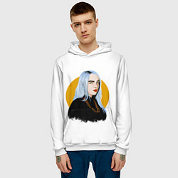 Толстовка-худи мужская Billie Eilish, цвет: 3D-белый — фото 2