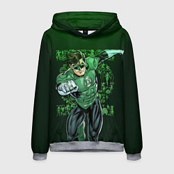 Толстовка-худи мужская Green Lantern, цвет: 3D-меланж