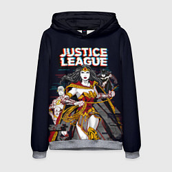 Толстовка-худи мужская Justice League, цвет: 3D-меланж