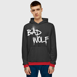 Толстовка-худи мужская Bad Wolf, цвет: 3D-красный — фото 2