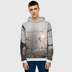 Толстовка-худи мужская HALF-LIFE, цвет: 3D-белый — фото 2