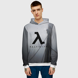 Толстовка-худи мужская Half Life, цвет: 3D-белый — фото 2