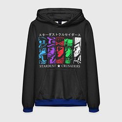Толстовка-худи мужская JoJo Bizarre Adventure, цвет: 3D-синий