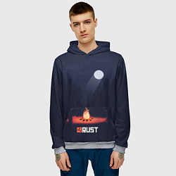 Толстовка-худи мужская Rust, цвет: 3D-меланж — фото 2