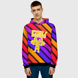 Толстовка-худи мужская Руки Вверх, цвет: 3D-черный — фото 2